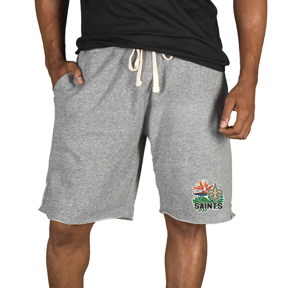 New Orleans Saints Concepts Sport Mainstream Tri-Blend Shorts Gray
