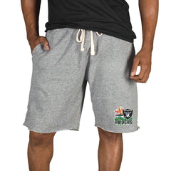 Las Vegas Raiders Concepts Sport Mainstream Tri-Blend Shorts Gray