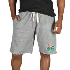 Miami Dolphins Concepts Sport Mainstream Tri-Blend Shorts Gray