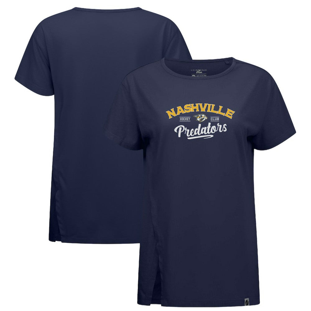 Nashville Predators Levelwear Women's Influx Ice Wall T-Shirt - Navy - NHL 202038887