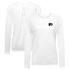 Philadelphia Flyers Levelwear Women's Sequoia Primary Logo Long Sleeve T-Shirt - White - NHL 202038907