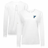 St. Louis Blues Levelwear Women's Sequoia Primary Logo Long Sleeve T-Shirt - White - NHL 202038912