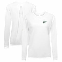 Dallas Stars Levelwear Women's Sequoia Primary Logo Long Sleeve T-Shirt - White - NHL 202038919
