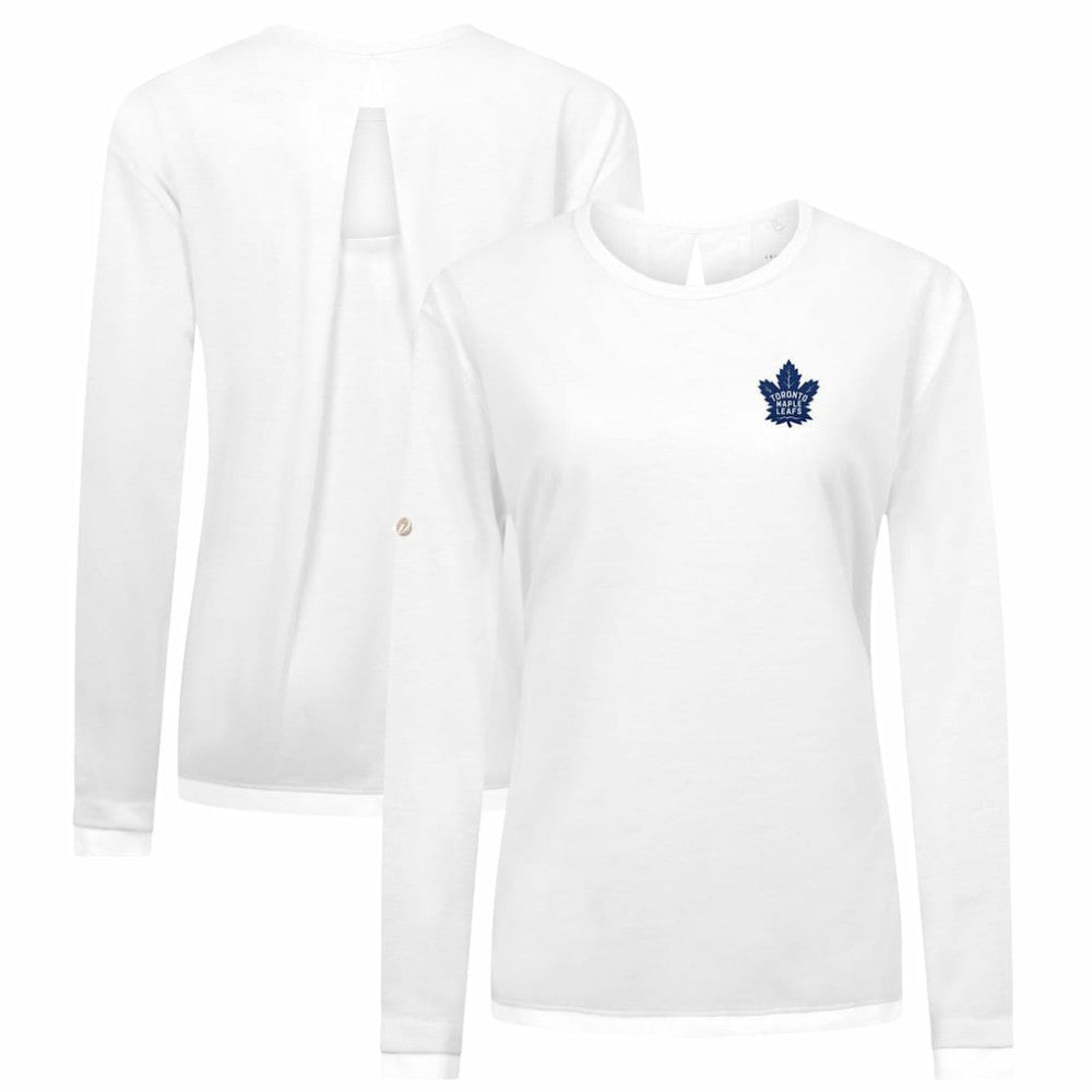 Toronto Maple Leafs Levelwear Women's Sequoia Primary Logo Long Sleeve T-Shirt - White - NHL 202038927