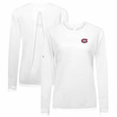 Montreal Canadiens Levelwear Women's Sequoia Primary Logo Long Sleeve T-Shirt - White - NHL 202038930