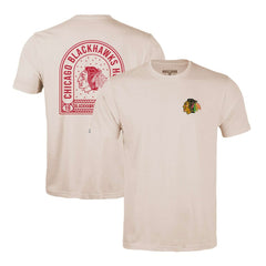 Chicago Blackhawks Levelwear Richmond Stained Glass T-Shirt - Khaki - NHL 202038970