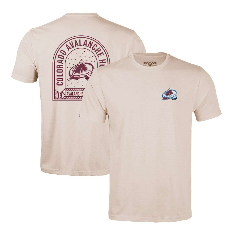 Colorado Avalanche Levelwear Richmond Stained Glass T-Shirt - Khaki - NHL 202038974