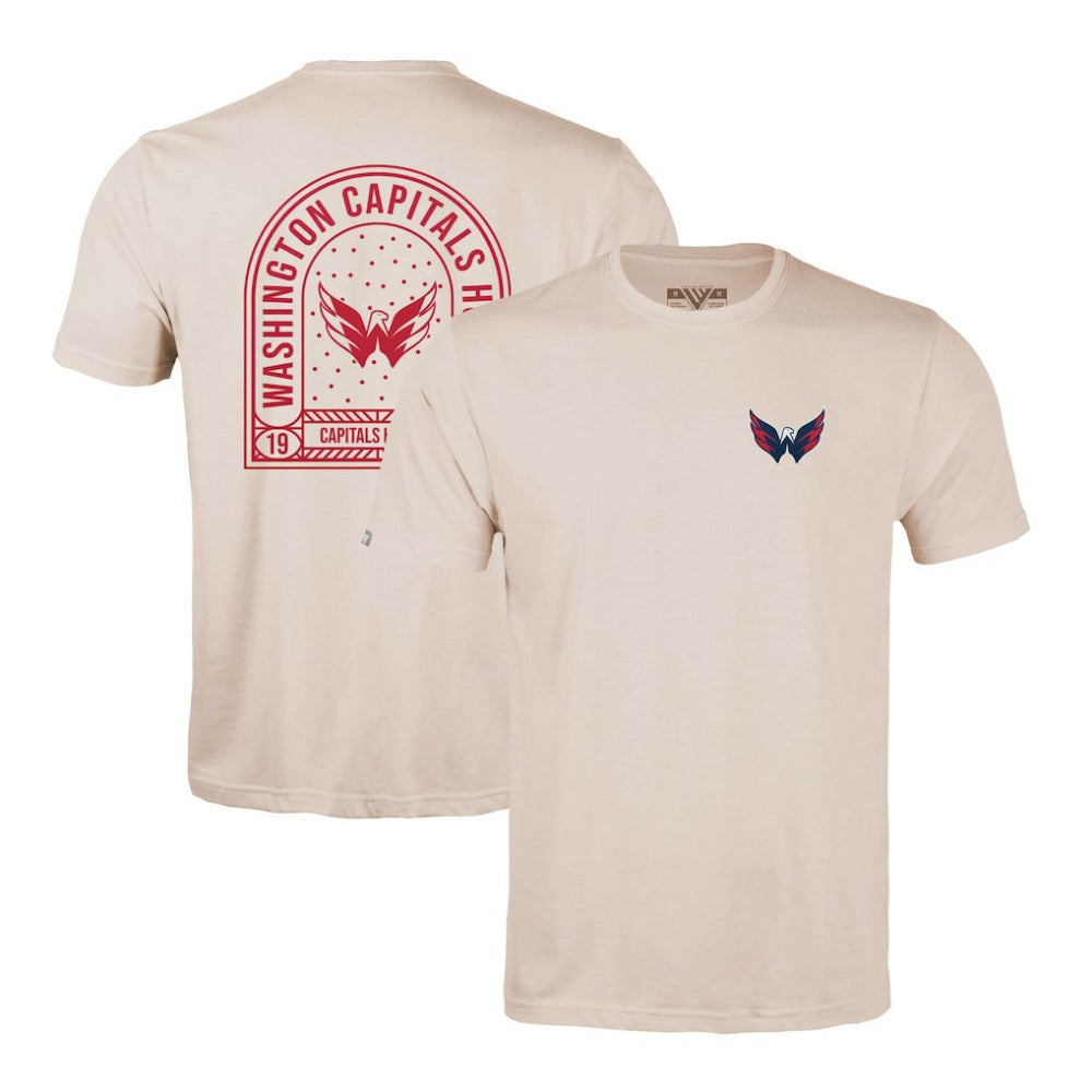 Washington Capitals Levelwear Richmond Stained Glass T-Shirt - Khaki - NHL 202038979
