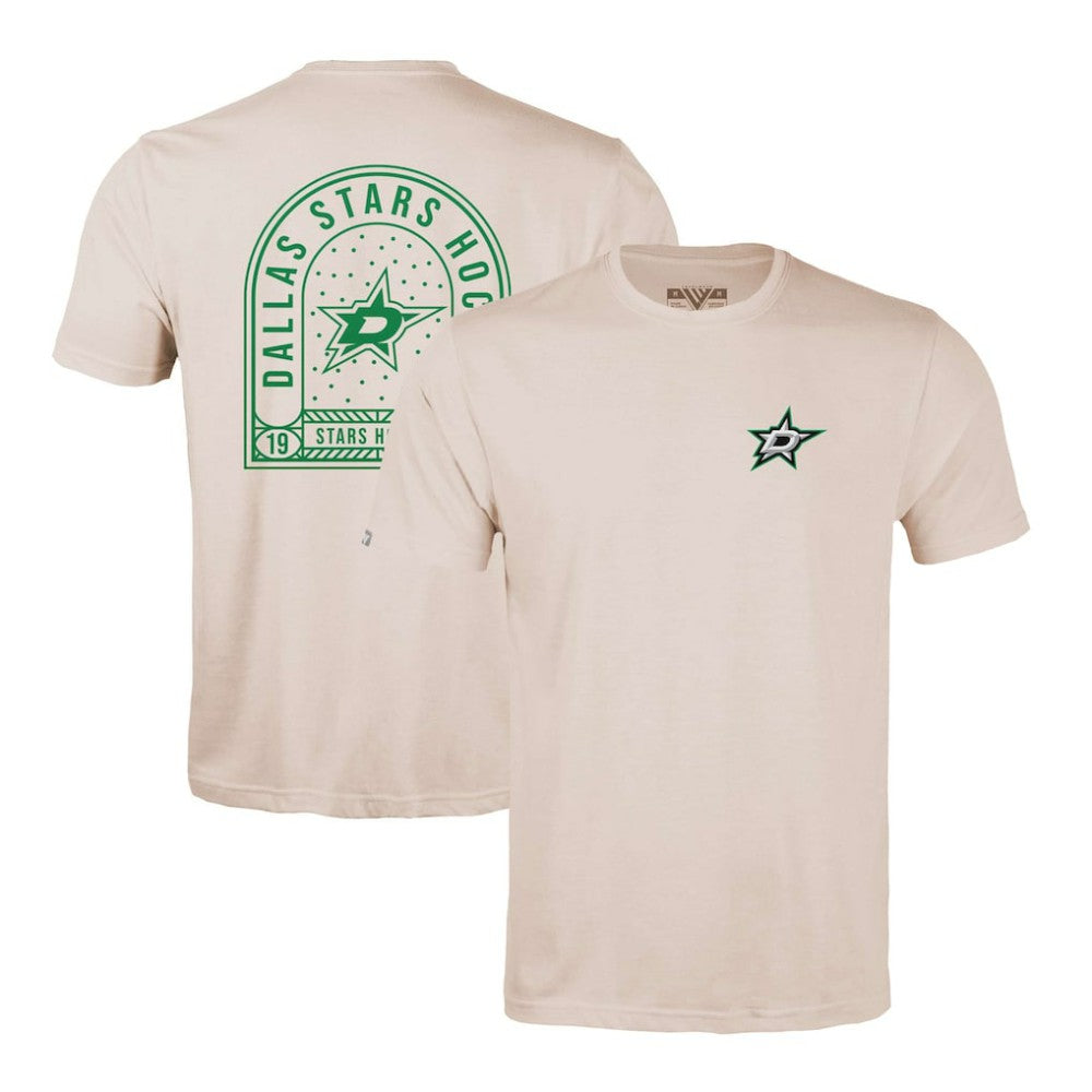 Dallas Stars Levelwear Richmond Stained Glass T-Shirt - Khaki - NHL 202038980
