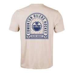 Edmonton Oilers Levelwear Richmond Stained Glass T-Shirt - Khaki - NHL 202038997