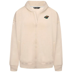 Minnesota Wild Levelwear Uphill Stained Glass Full-Zip Hoodie Jacket - Khaki - NHL 202039347