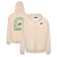 Dallas Stars Levelwear Uphill Stained Glass Full-Zip Hoodie Jacket - Khaki - NHL 202039365