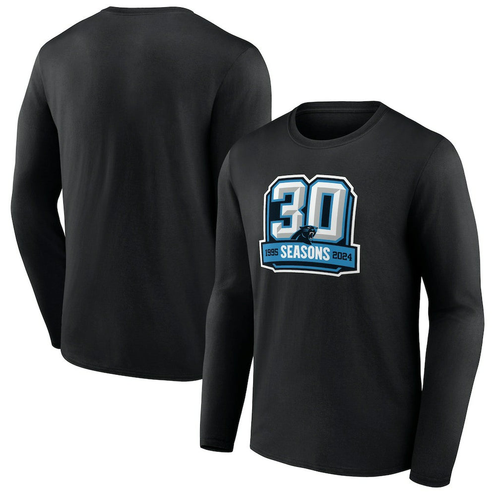 Carolina Panthers 30th Anniversary Long Sleeve T-Shirt Black