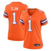 Nike Jason Elam Denver Broncos Women's Mile High Collection 1977 Throwback Retired Player Game Jersey Orange