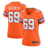Nike Mark Schlereth Denver Broncos Women's Mile High Collection 1977 Throwback Retired Player Game Jersey Orange