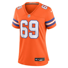 Nike Mark Schlereth Denver Broncos Women's Mile High Collection 1977 Throwback Retired Player Game Jersey Orange