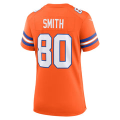 Nike Rod Smith Denver Broncos Women's Mile High Collection 1977 Throwback Retired Player Game Jersey Orange