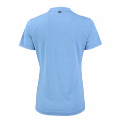 Kansas City Royals Cutter & Buck Women's Forge Stretch Blade DryTec V-Neck Polo - Heather Light Blue - MLB Lifestyle