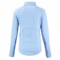 Kansas City Royals Cutter & Buck Women's Peshastin Eco Fleece Recycled Raglan Half-Zip Top - Heather Light Blue - MLB on Sale