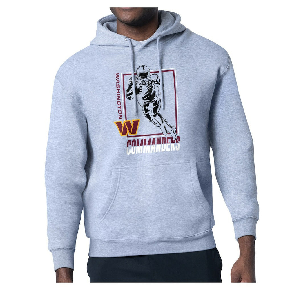 Washington Commanders Starter Player Grid Pullover Hoodie Heather Gray