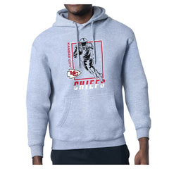 Kansas City Chiefs Starter Player Grid Pullover Hoodie Heather Gray