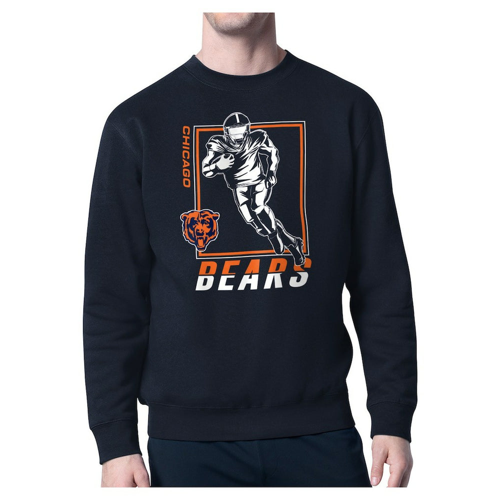 Chicago Bears Starter Player Grid Pullover Sweatshirt Navy