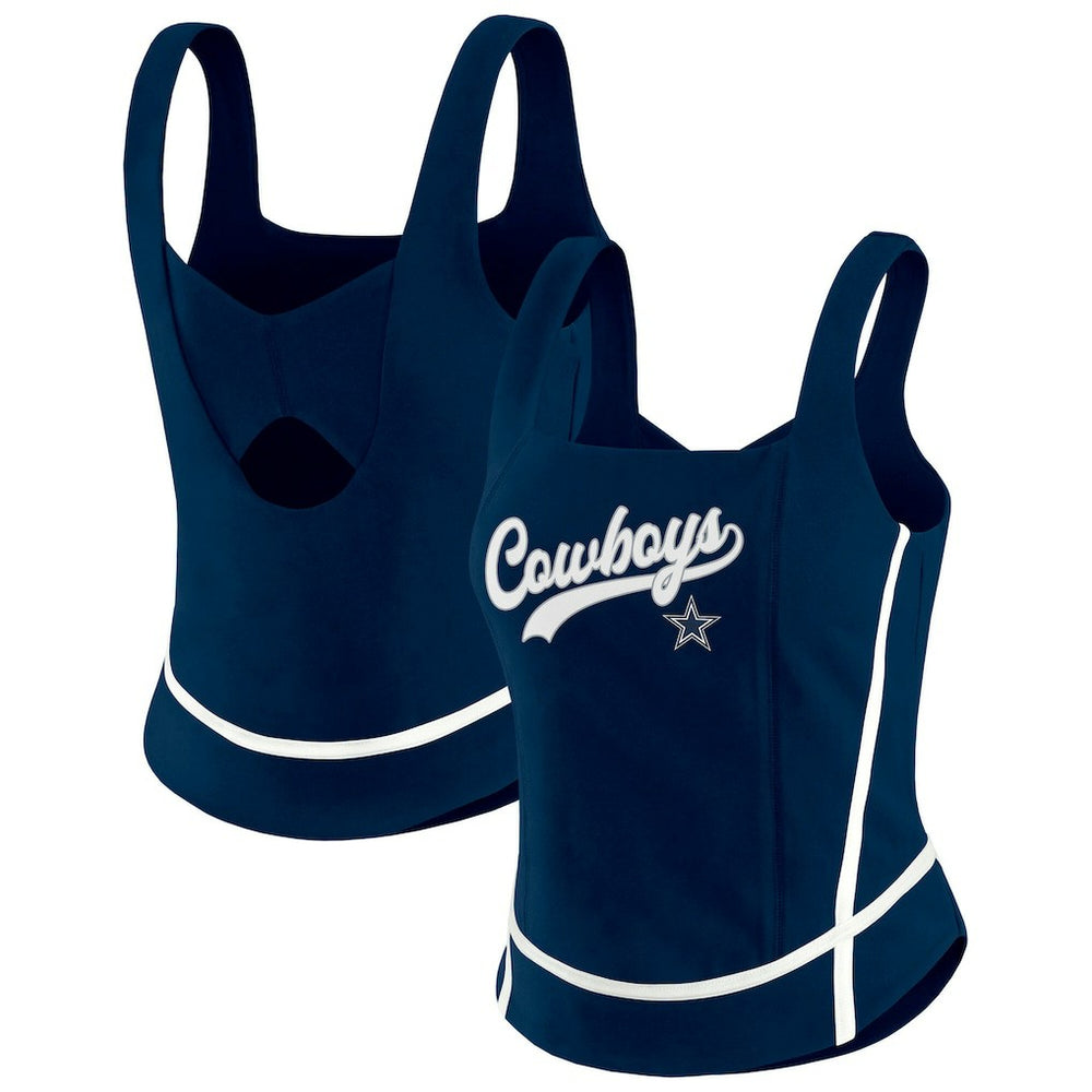 Dallas Cowboys WEAR by Erin Andrews Women's Square Neck Tank Top Navy