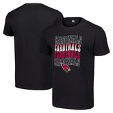 Arizona Cardinals Starter Four Team Name Logo T-Shirt Black