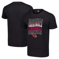 Arizona Cardinals Starter Four Team Name Logo T-Shirt Black