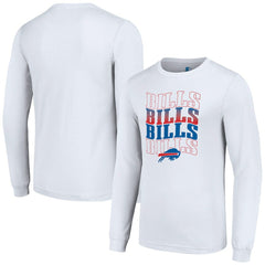 Buffalo Bills Starter Team Name Graphic Long Sleeve T-Shirt White