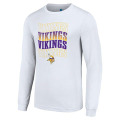 Minnesota Vikings Starter Team Name Graphic Long Sleeve T-Shirt White