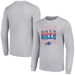 Buffalo Bills Starter Team Name Graphic Long Sleeve T-Shirt Heather Gray