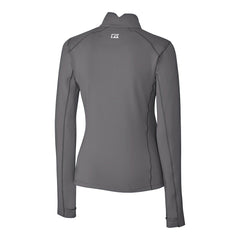 Buffalo Bills Cutter & Buck Women's Traverse Stretch Quarter-Zip Pullover Top Gray