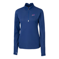 Buffalo Bills Cutter & Buck Women's Traverse Stretch Quarter-Zip Pullover Top Royal