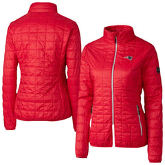 New England Patriots Cutter & Buck Women's Rainier PrimaLoft Eco Insulated Full-Zip Puffer Jacket Red