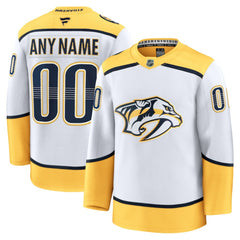 Nashville Predators Fanatics Away Premium Custom Jersey - White - NHL 202055710