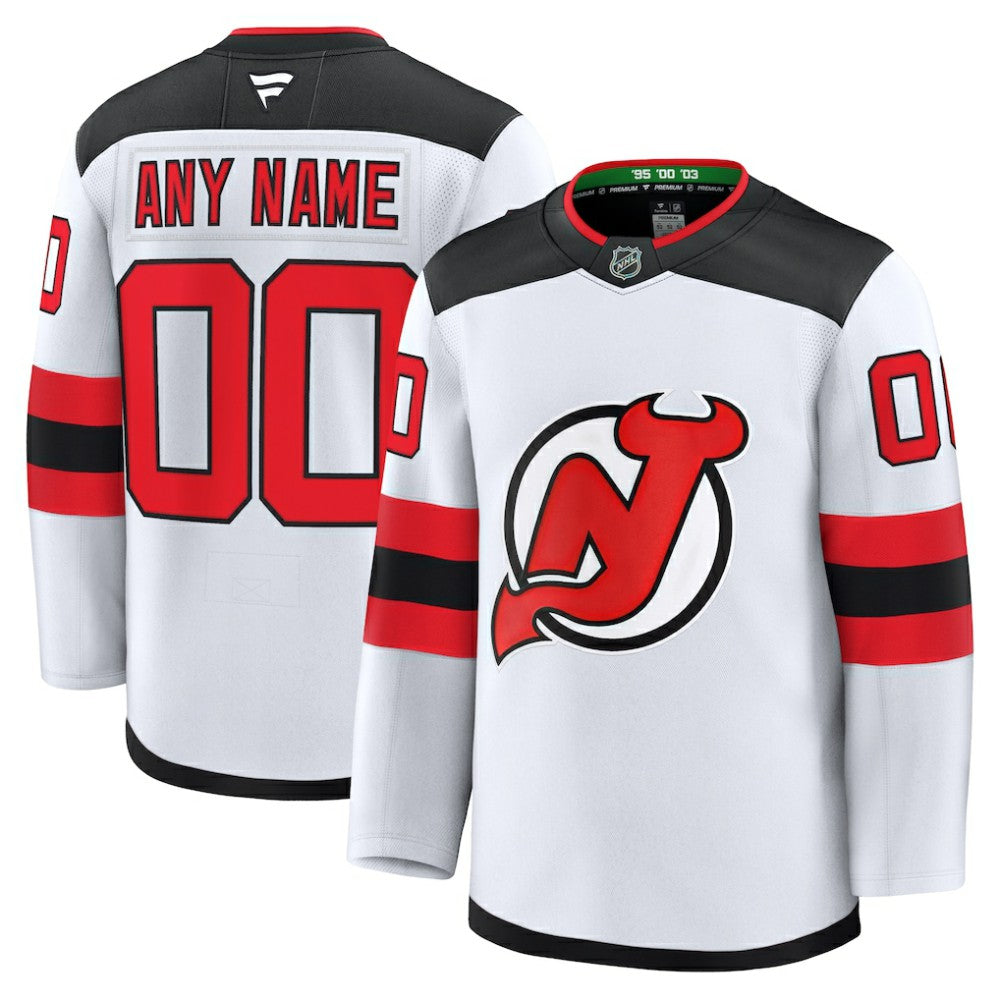New Jersey Devils Fanatics Away Premium Custom Jersey - White - NHL 202055712