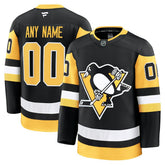 Pittsburgh Penguins Fanatics Home Premium Custom Jersey - Black - NHL 202055726