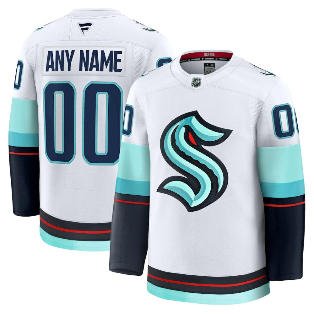 Seattle Kraken Fanatics Away Premium Custom Jersey - White - NHL 202055731