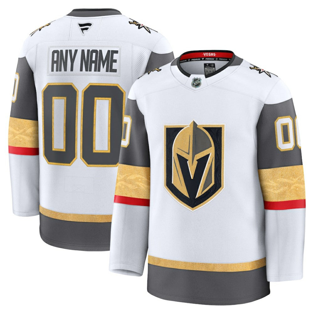 Vegas Golden Knights Fanatics Away Premium Custom Jersey - White - NHL 202055735