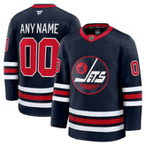 Winnipeg Jets Fanatics Alternate Premium Custom Jersey - Navy - NHL 202055742