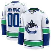 Vancouver Canucks Fanatics Away Premium Custom Jersey - White - NHL 202055743