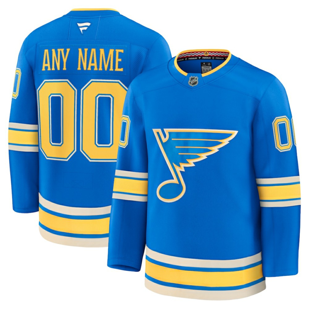 St. Louis Blues Fanatics Alternate Premium Custom Jersey - Blue - NHL 202055747