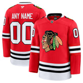 Chicago Blackhawks Fanatics Home Premium Custom Jersey - Red - NHL 202055753