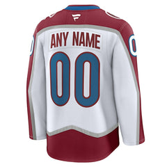 Colorado Avalanche Fanatics Away Premium Custom Jersey - White - NHL 202055755