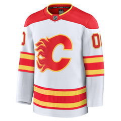 Calgary Flames Fanatics Away Premium Custom Jersey - White - NHL 202055772