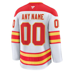 Calgary Flames Fanatics Away Premium Custom Jersey - White - NHL 202055772