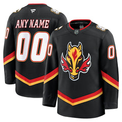 Calgary Flames Fanatics Alternate Premium Custom Jersey - Black - NHL 202055775