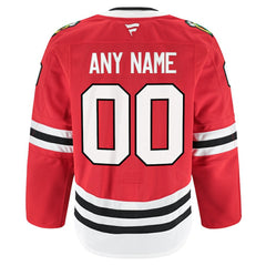 Chicago Blackhawks Fanatics Home Authentic Pro Custom Jersey - Red - NHL 202056756