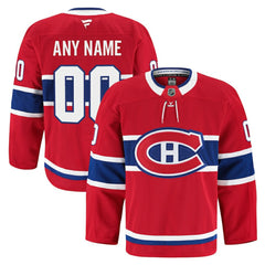 Montreal Canadiens Fanatics Home Authentic Pro Custom Jersey - Red - NHL 202056761